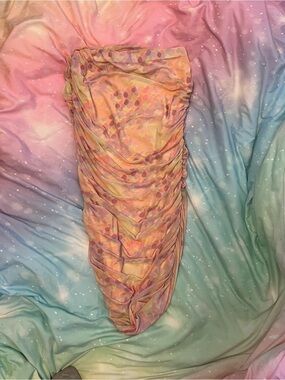 Sage Strapless Ruched Pastel Multicolor Mermaid dress